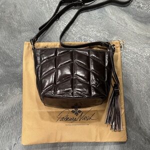Patricia Nash Voletta Black Quilted
Leather Top Zip Crossbody Bag